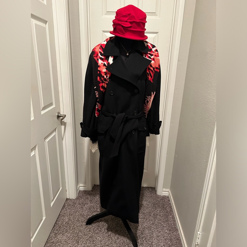 Harve Bernard wool long trench coat